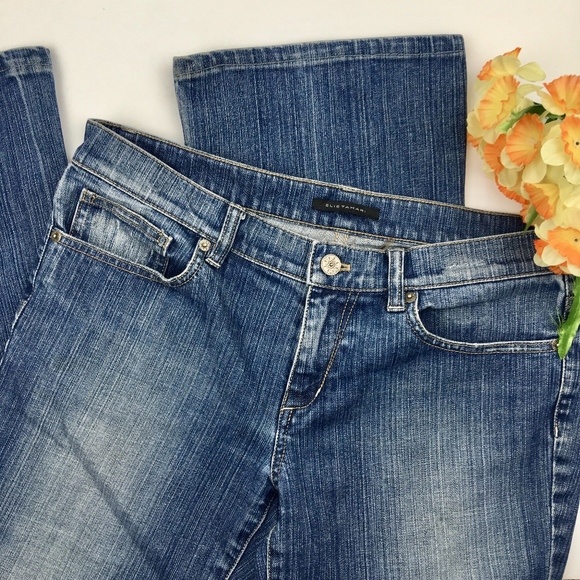 ELIE TAHARI Medium Wash Flare Jeans Size 8 - Picture 1 of 8